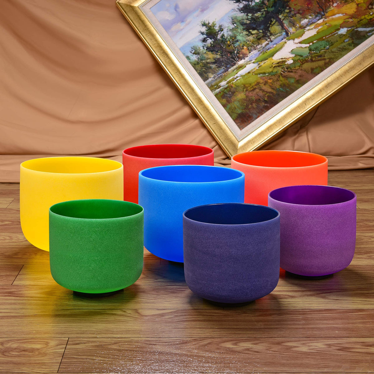 6 10 Inch Chakra Set of 7 Color Singing Bowls (6-10 inch / Set of 7 Color Bowls)