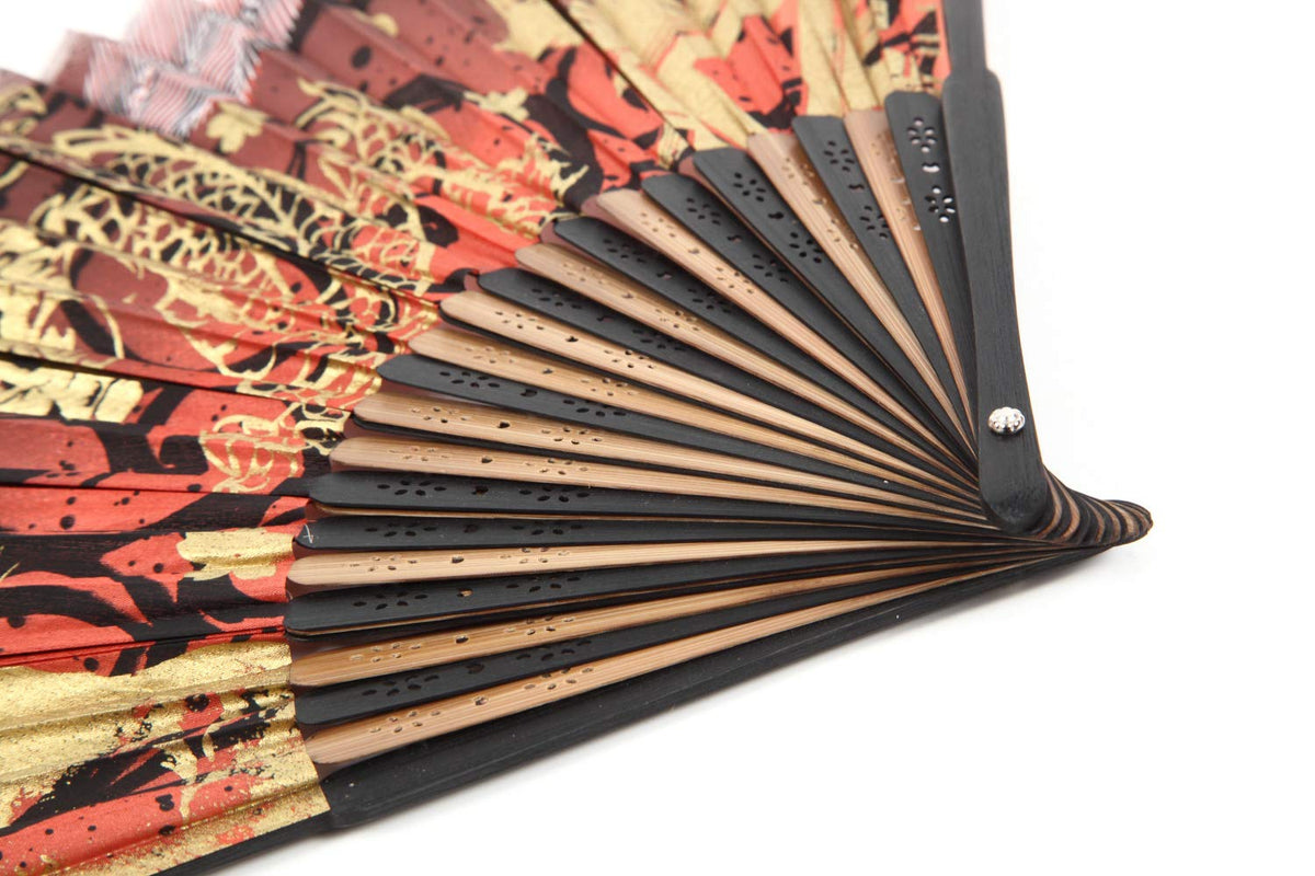 Folding Fan [Japan Import] Hand Fans for Women Foldable (548 (Yin Yang Dragon Tiger))