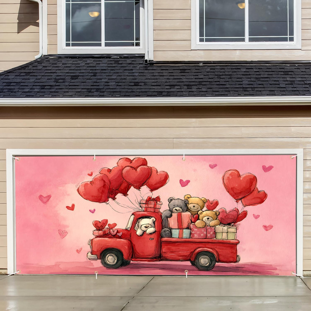 Valentine’s Day Garage Door Banner 6×13 ft (144 / 6 x 13 ft)