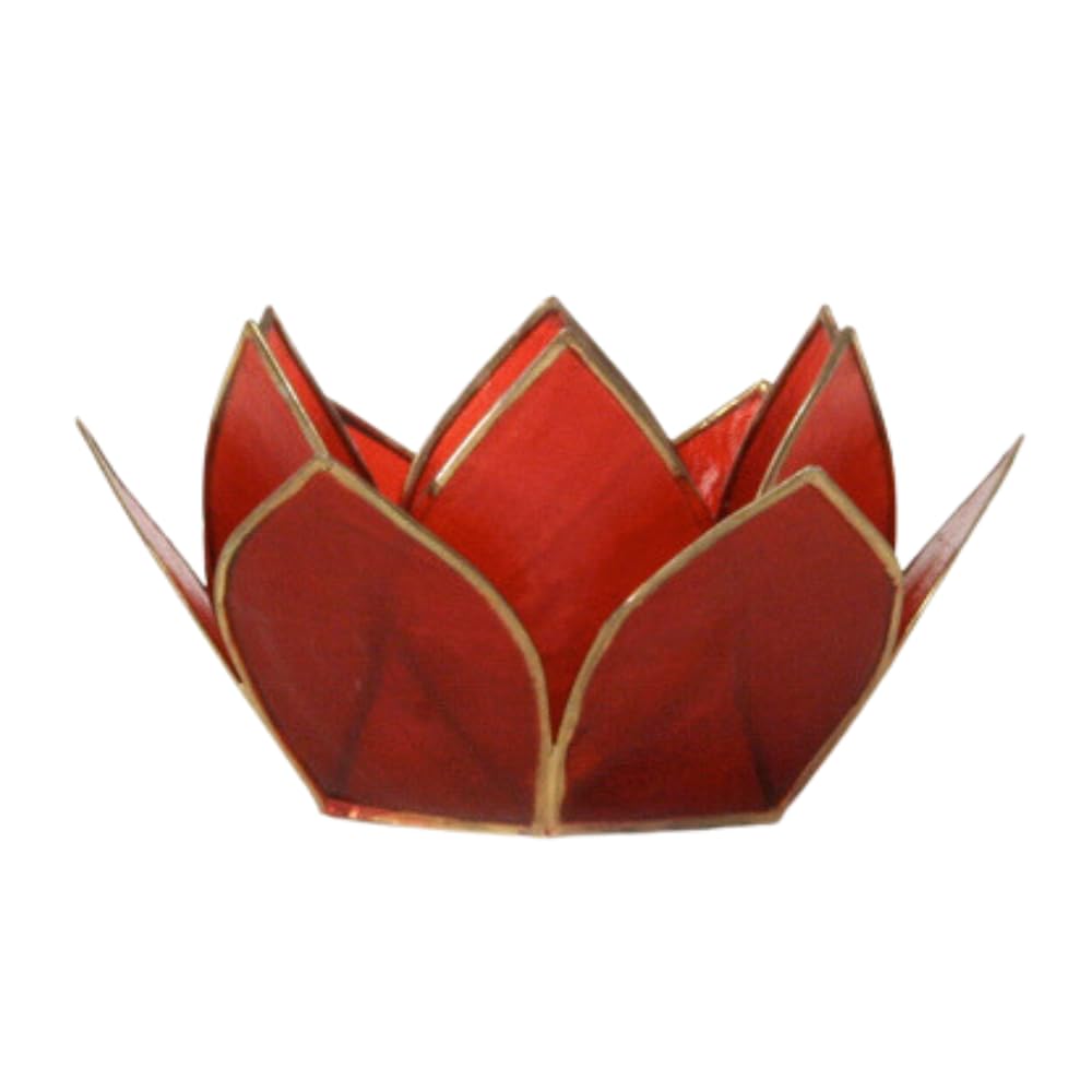 Mini Gemstone Lotus Tealight Holder (Ruby / Mini)