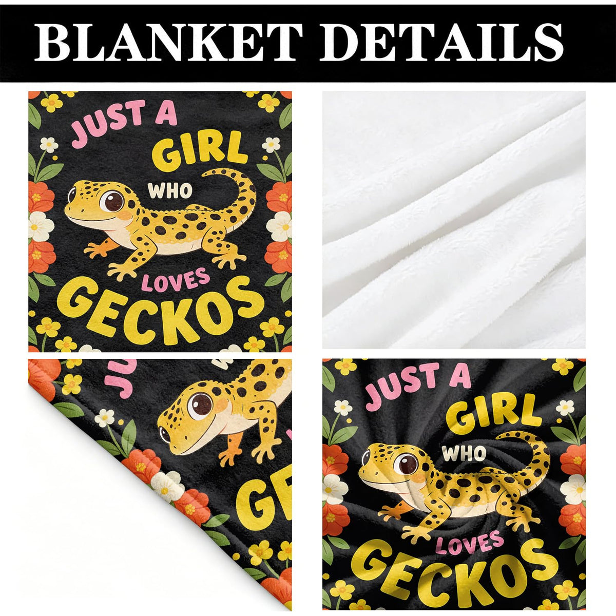 Gecko Fleece Throw Blanket Reptile Lizard Blanket Gifts Room Decor 40"x50" (Gecko / 40"X50")