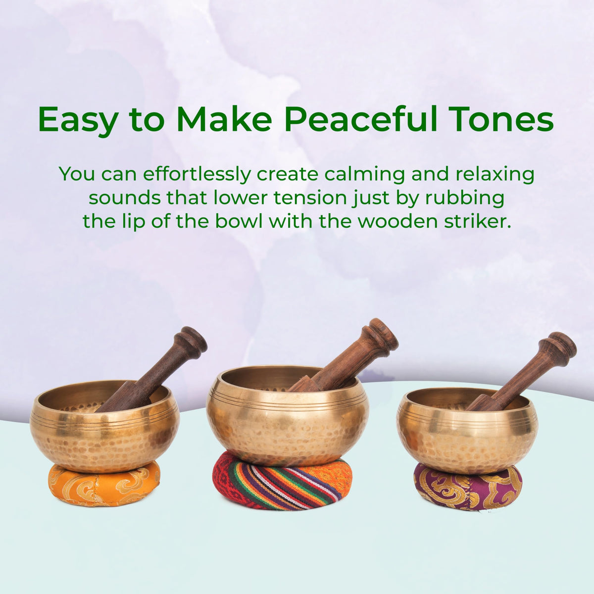 Tibetan Singing Bowl Set (3 Chakra Set)