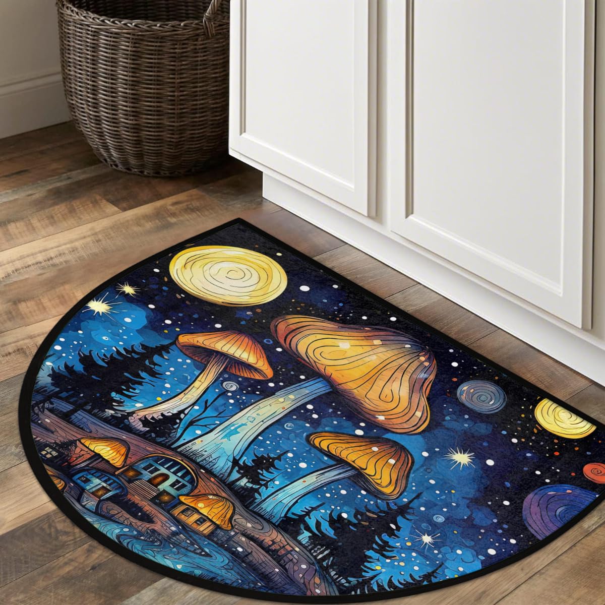 Mushroom Sky Half Round Door Mat Non (A:a-3)