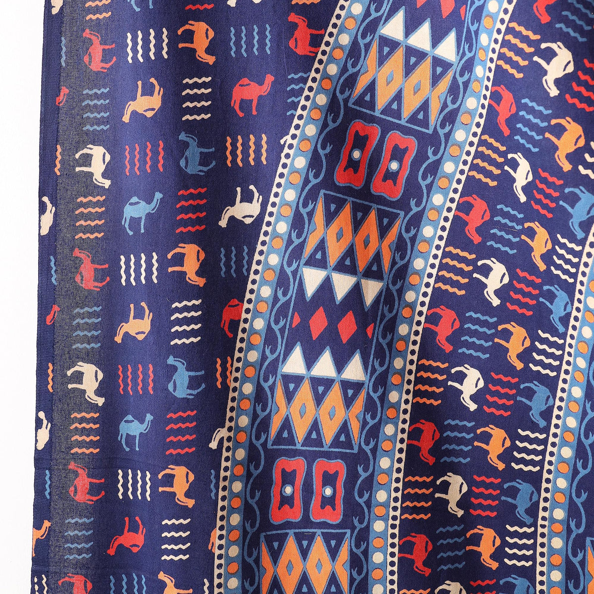 Queen Mandala Hippie Hippy Camel Ethinic Psychedelic Tapestry Wall Hanging (105L" x 81W" / Camel Blue Orange)