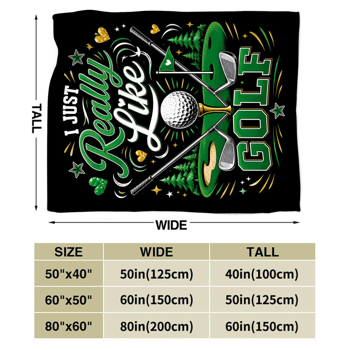 Golf Blanket Golf Lover Gifts Sports Throw Blanket 50"X60" (50"x60" / Golf01)