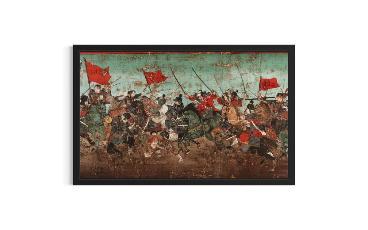 Samurai Battle Unframed Wall Art Print Poster (Samurai Battle / 24"L x 18"W)