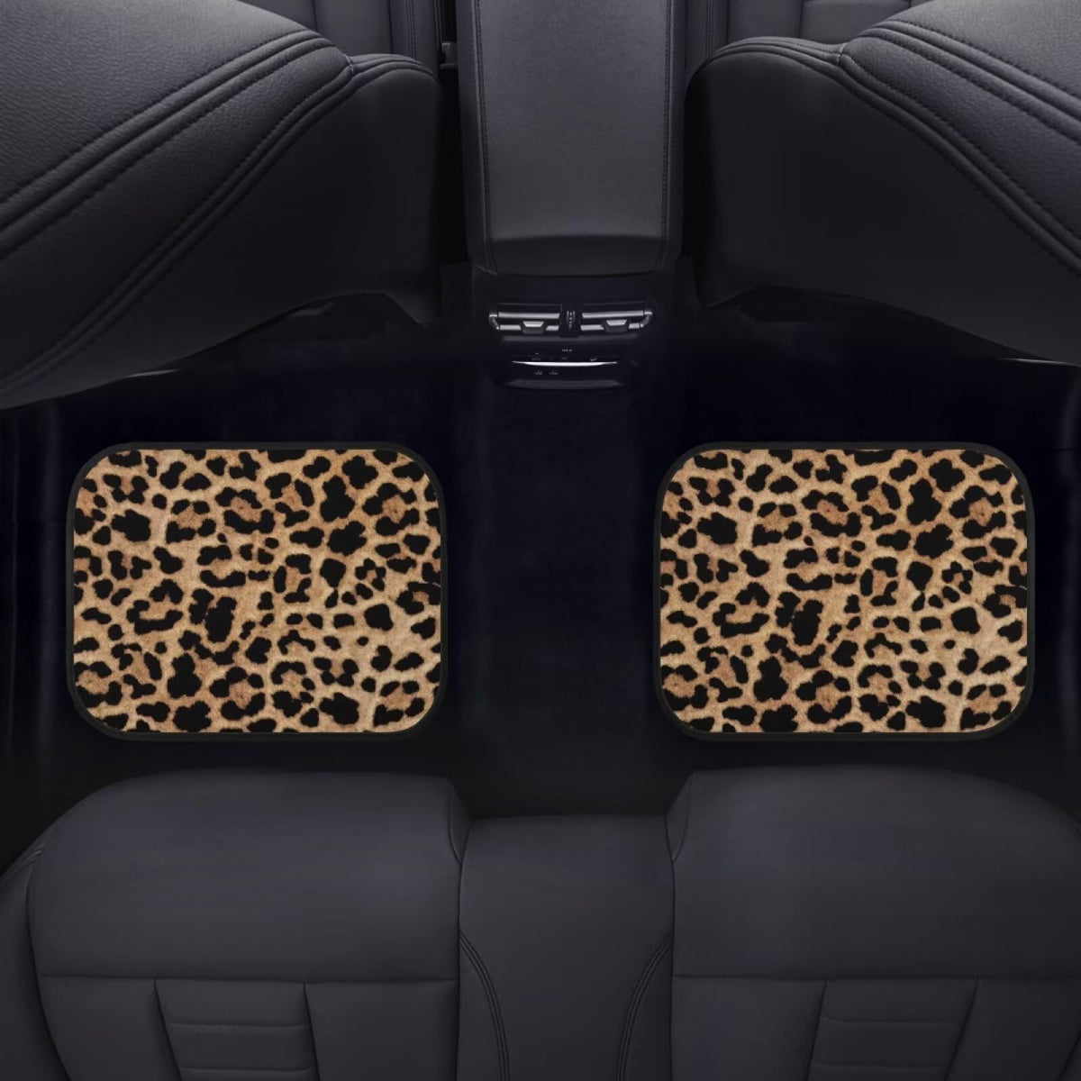 Leopard Print Car Floor Mats Full Set Gold Cheetah Automotive Floor Mats Front Non Slip Cars Rugs Carpet Mat Full Set Automotive Interior Accessories 4 Piece (Gold Leopard Print)