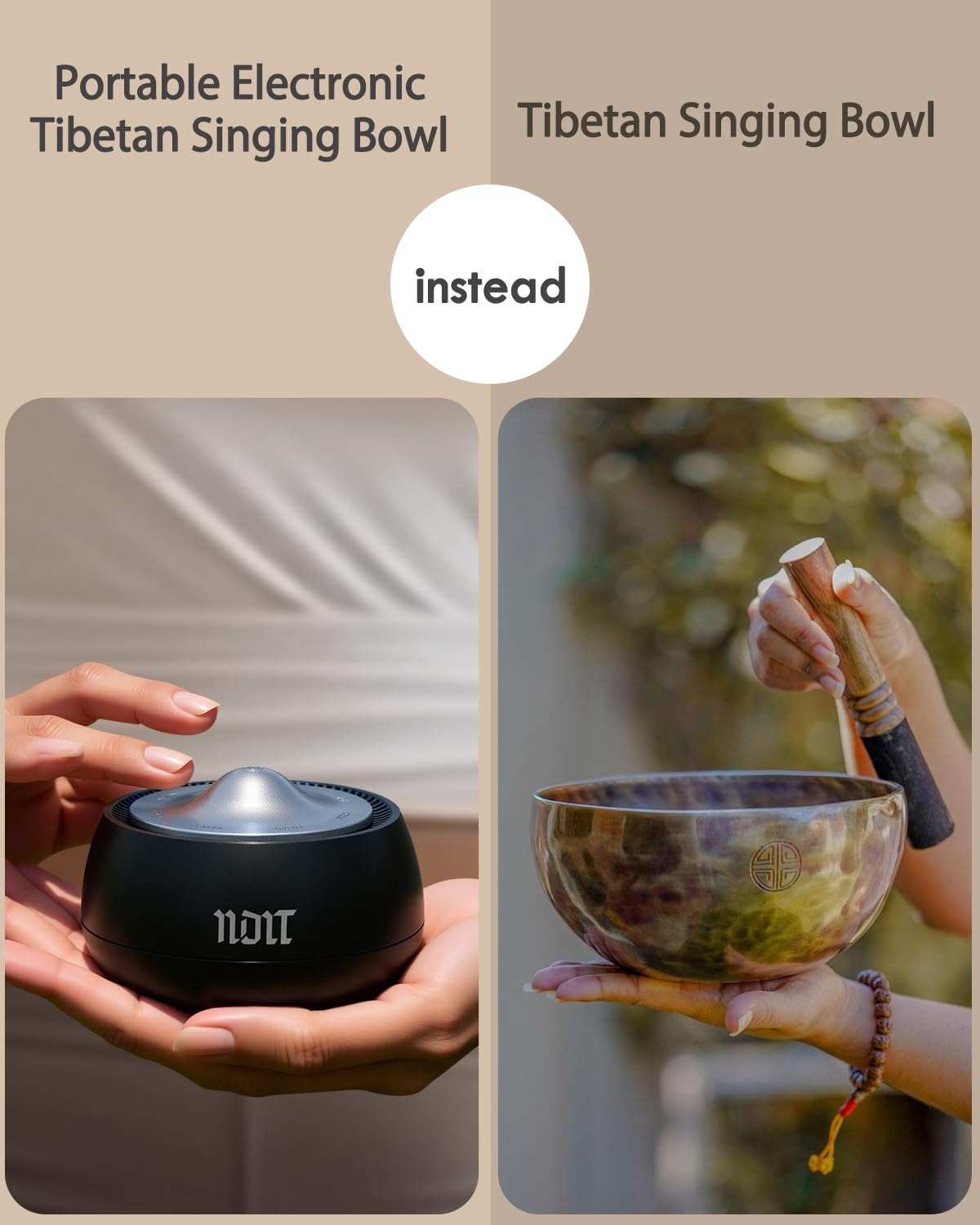 Portable Electronic Tibetan Singing Bowl (Black Chakra)