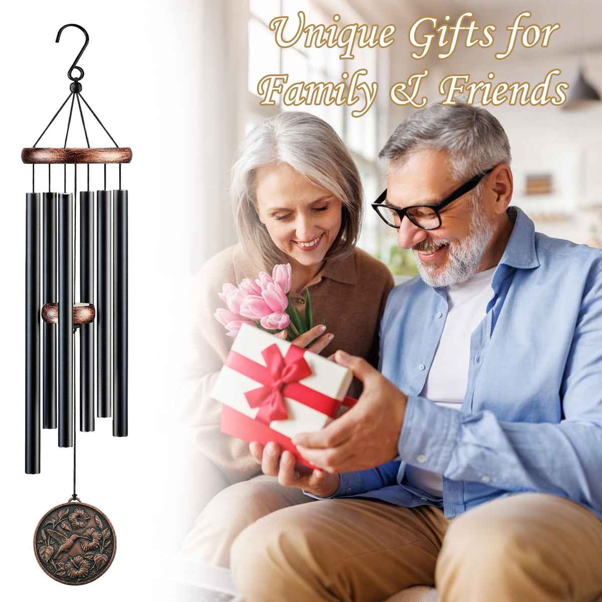 Hummingbird Outdoor Metal Wind Chime (Hummingbird)