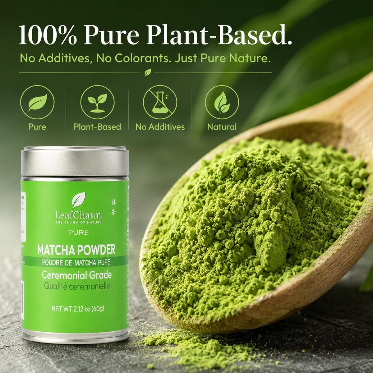 Ceremonial Grade Matcha Powder 60g (2.12oz)
