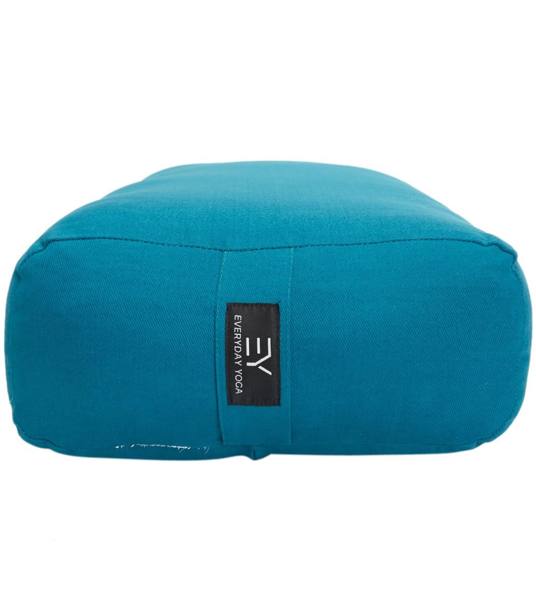 High Impact Cotton Rectangular Yoga Bolster (A. High Impact - Rectangular / Peacock)