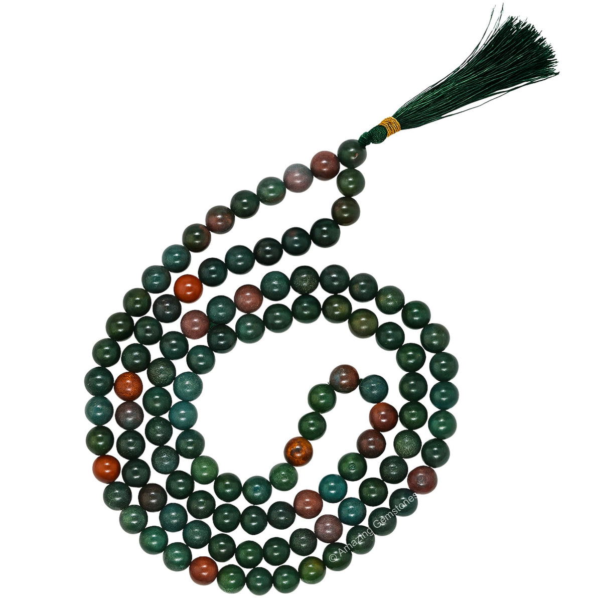 Bloodstone Mala Beads (Bloodstone / Plain)