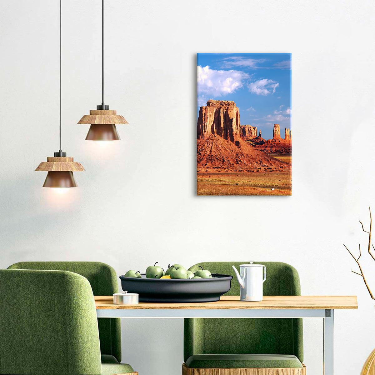 Desert Wall Art Monument Valley Wall Decor USA Arizona Pictures American Utah National Park Canvas Prints Painting Nature Landscape Poster Artwork for Bedroom Living Room Home Decoration 16x24" (24"L x 16"W / Monument Valley)