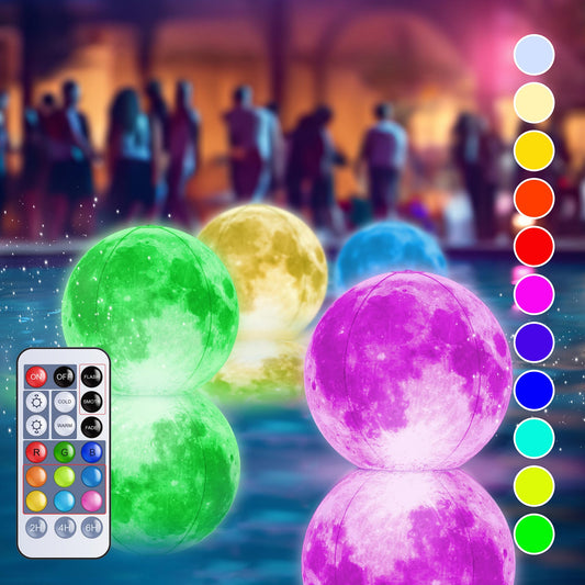 Floating Pool Lights (4 Pack / Multicolor)