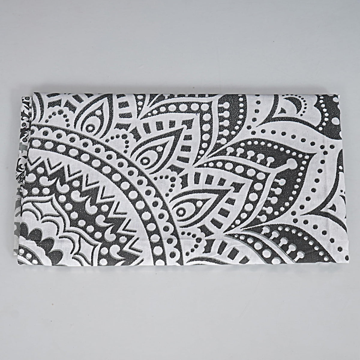 Handmade Cotton Mandala Wall Tapestry (Grey / 108"L x 90"W)