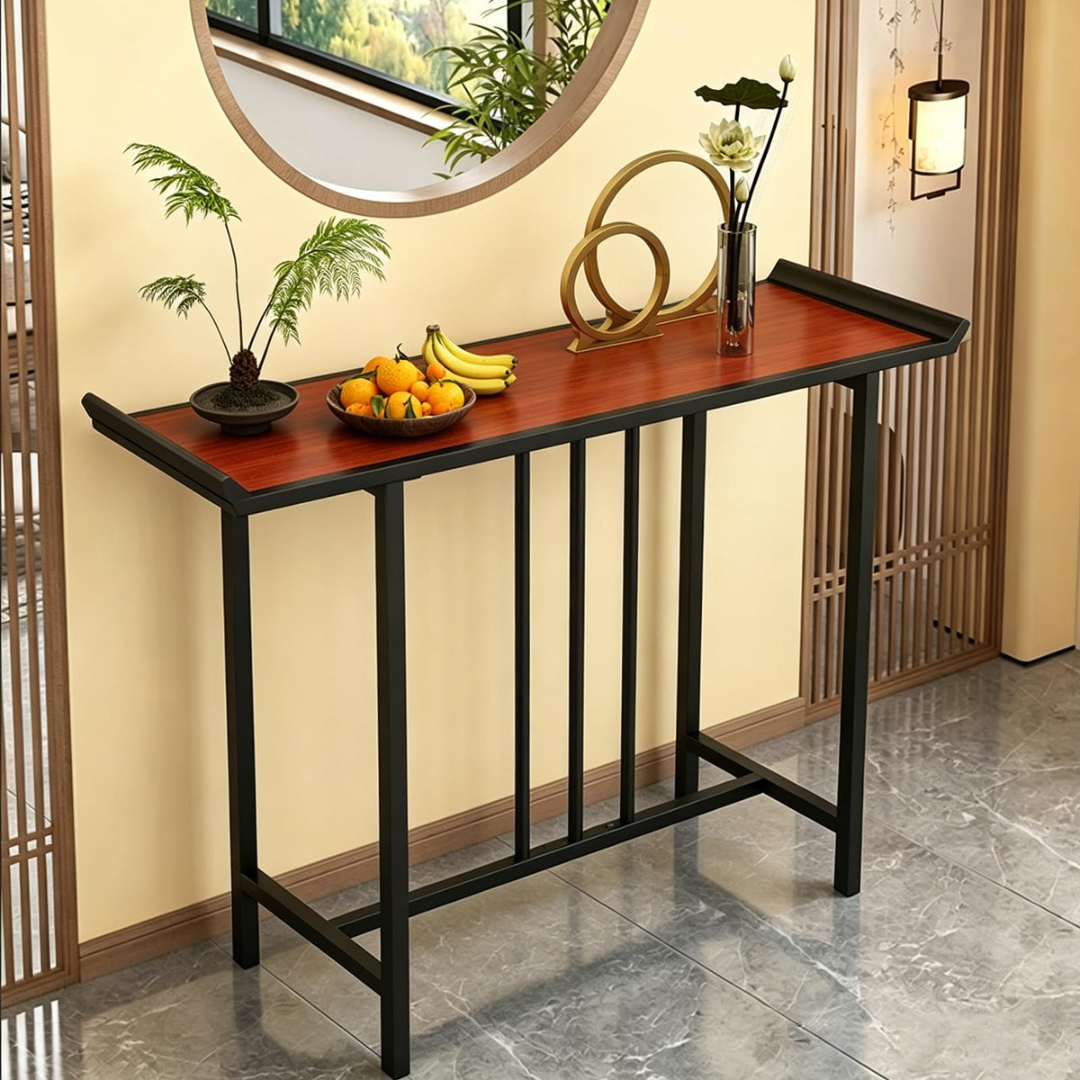 Buddhist Prayer Altar Table (Rosewood Color / 46.4*39.4*15.7in)