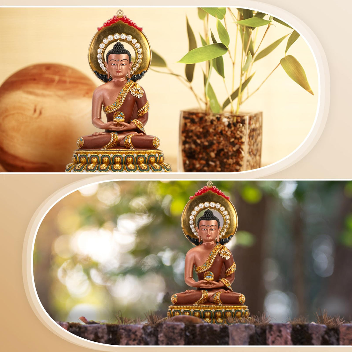 Hand Painted Amitabha Buddha Statue (Amitabha / 5.91in)