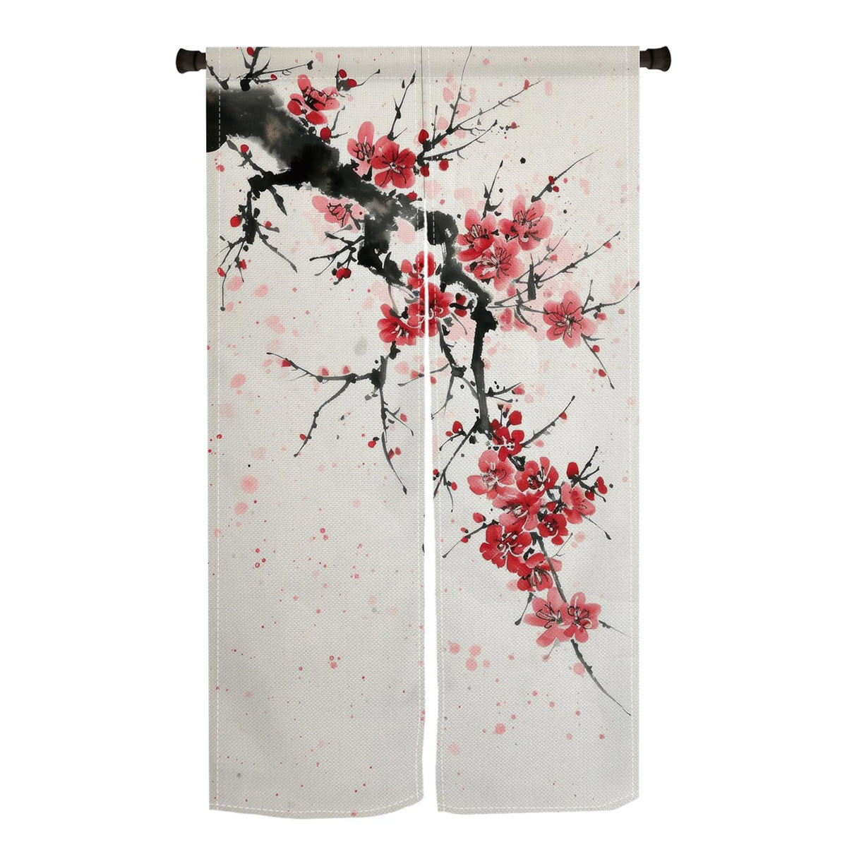 Japanese Noren Doorway Curtain (Red)