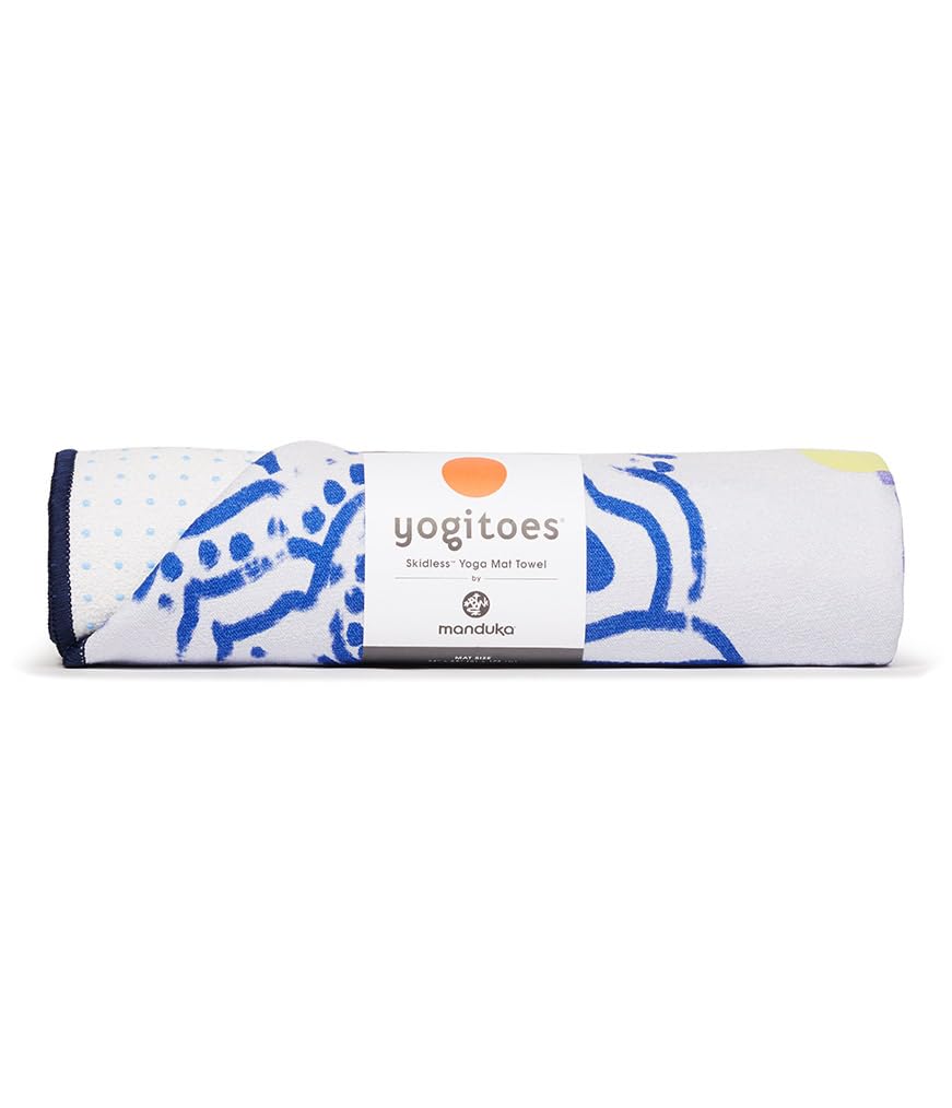 Yogitoes Hot Yoga Mat Towel (Chakra Print Blue / 71" x 24")