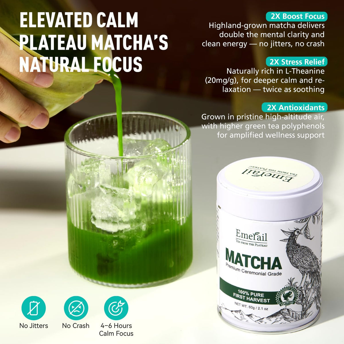 Ceremonial Grade Matcha Green Tea Powder (2.1 Ounce (Pack of 1))