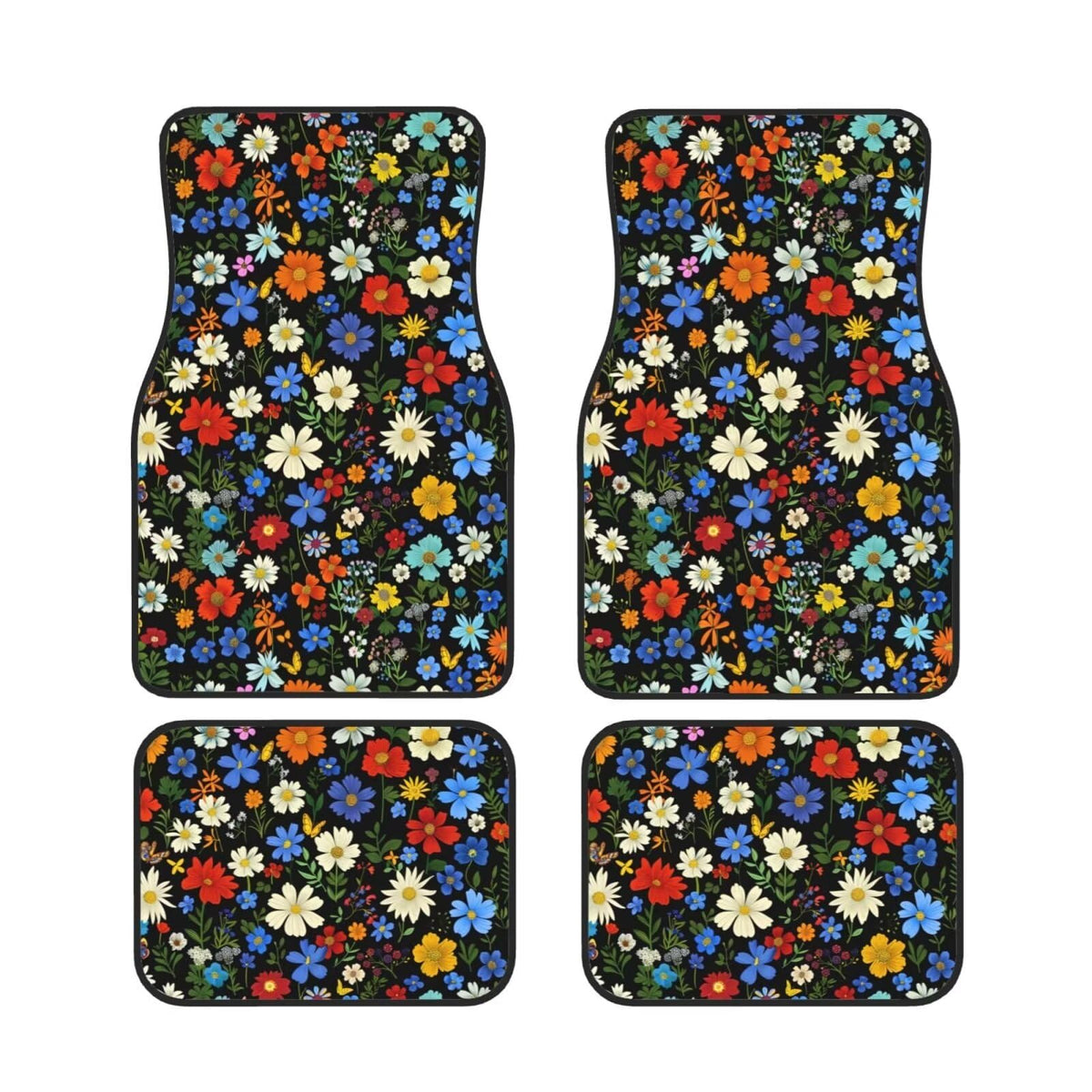 Hippie Daisy All Weather Car Floor Mats for Women Men (Flower Daisy)