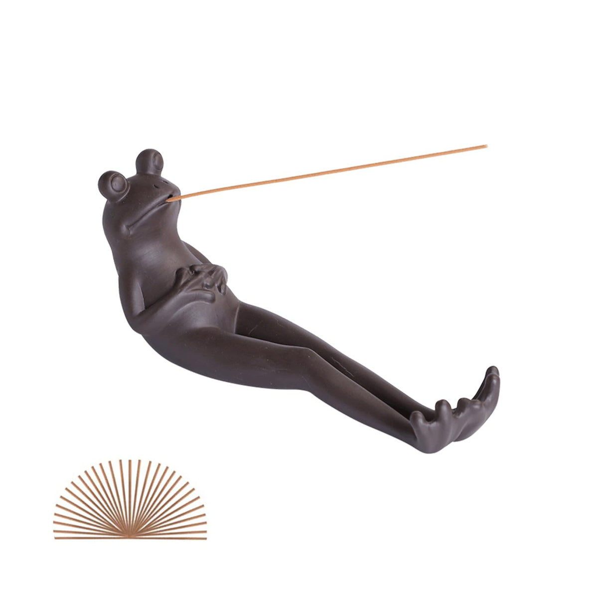 Frog Incense Holder (Frog(8"L x 3.6"Th))