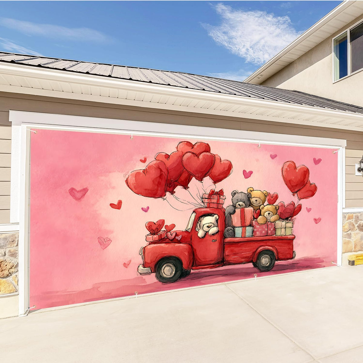 Valentine’s Day Garage Door Banner 6×13 ft (144 / 6 x 13 ft)