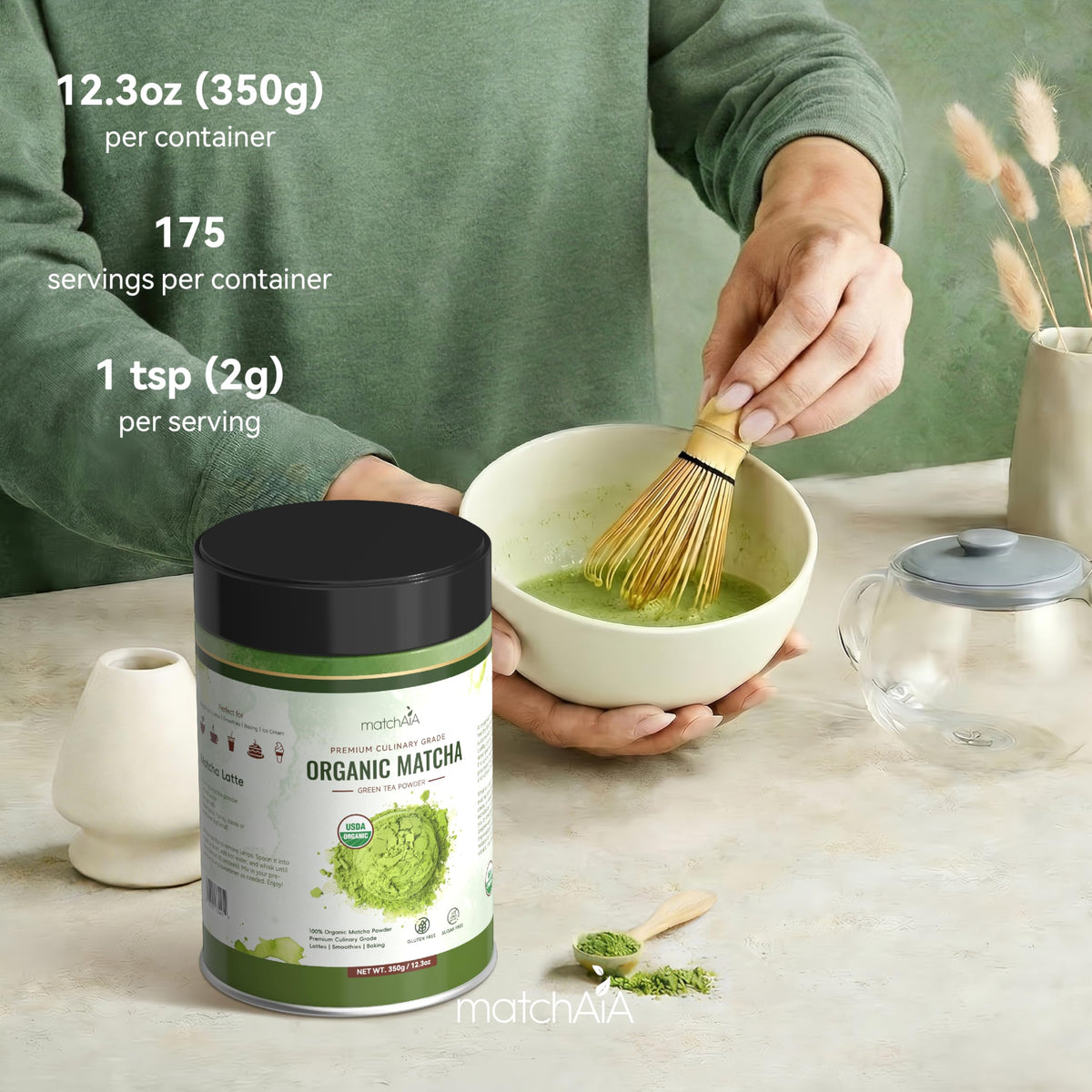 Organic Matcha Powder (12.3 Ounce (Pack of 1))