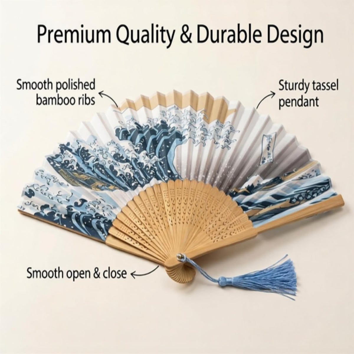 10pcs Japanese Fan Hand Portable Fan Handheld Chinses Fan Bamboo Fans Retro Fan Home Dancing Party Wedding Silk Bamboo (Multicoloured-10)