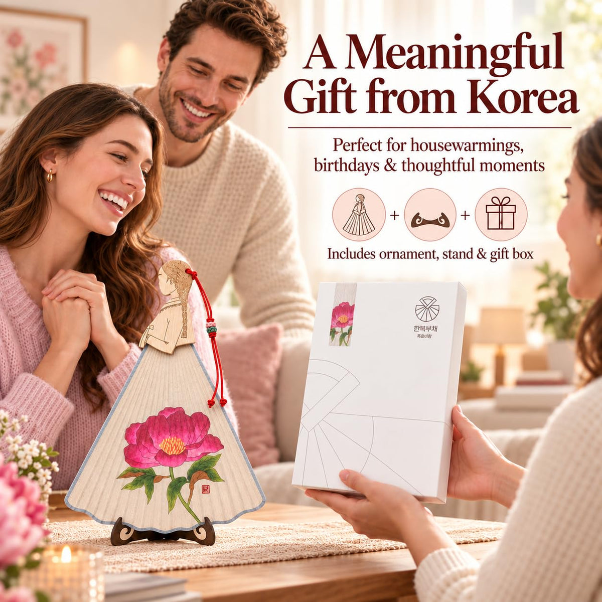 Korean Shelf Decor (Pink Peony)
