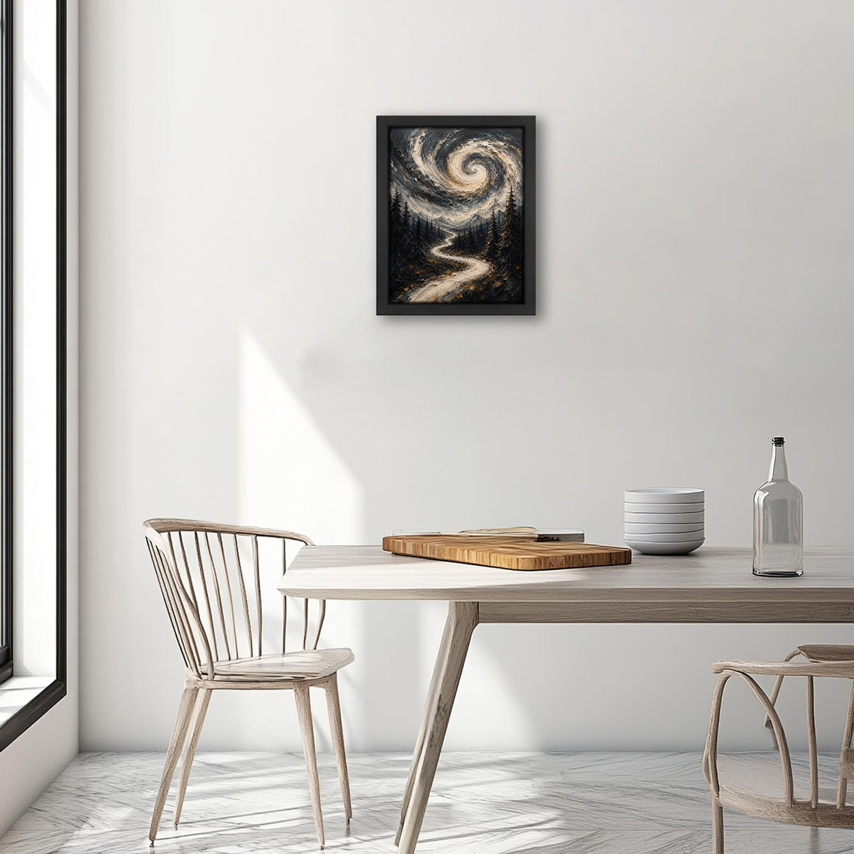 Abstract Forest Decor Wall Art (Wall Art Framed 23 / 16"L x 12"W)
