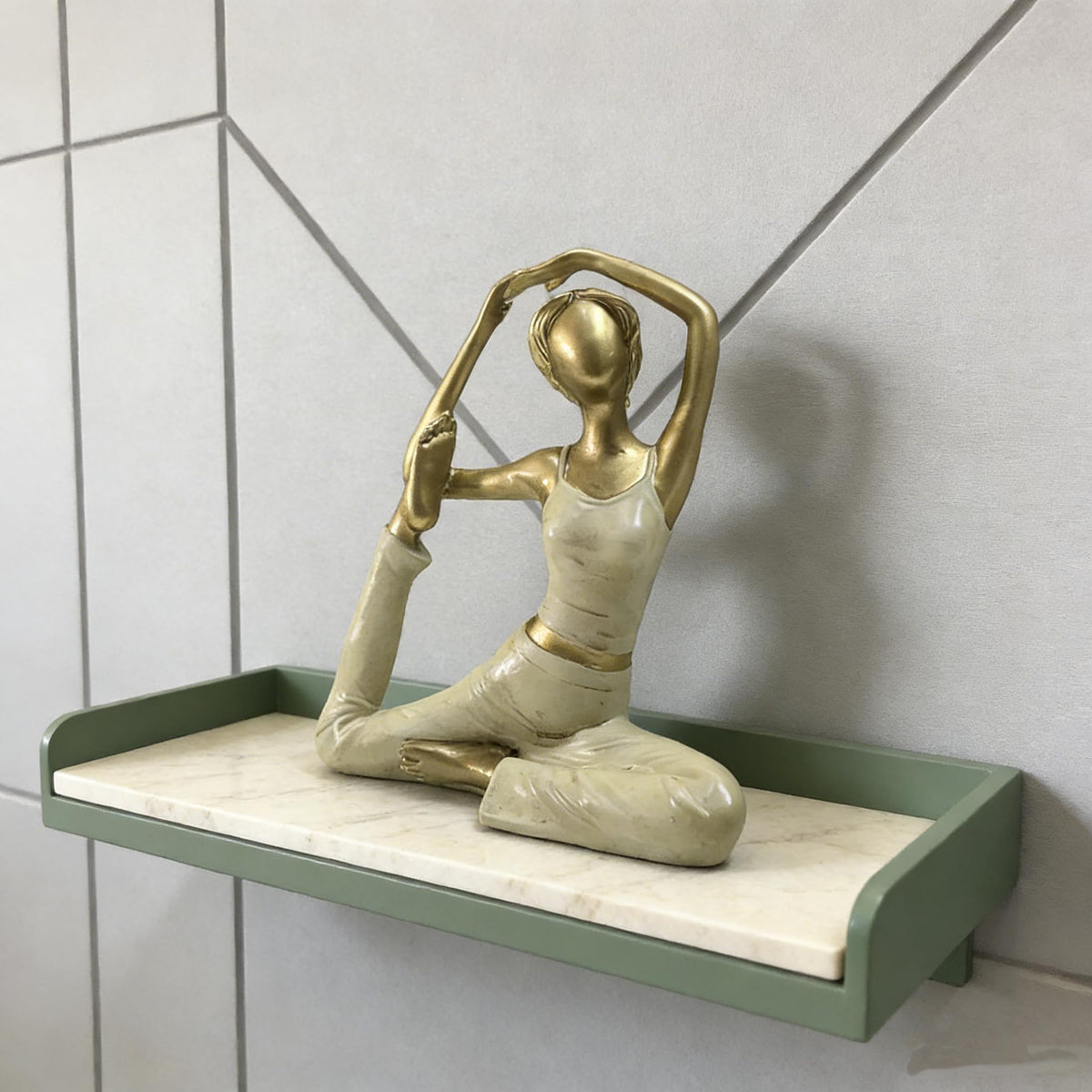 Abstract Yoga Girl Aesthetic Gold Yoga Pose Figurine Female Meditation (Style3)