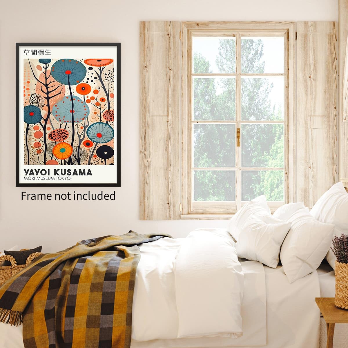 Yayoi. Kusama Wall Art Vintage Japanese Posters Prints Tokyo Aesthetic Painting Abstract Infinity Dots Picture Modern Ukiyo (Unframed / Japanese Art 009 / 24"L x 16"W)