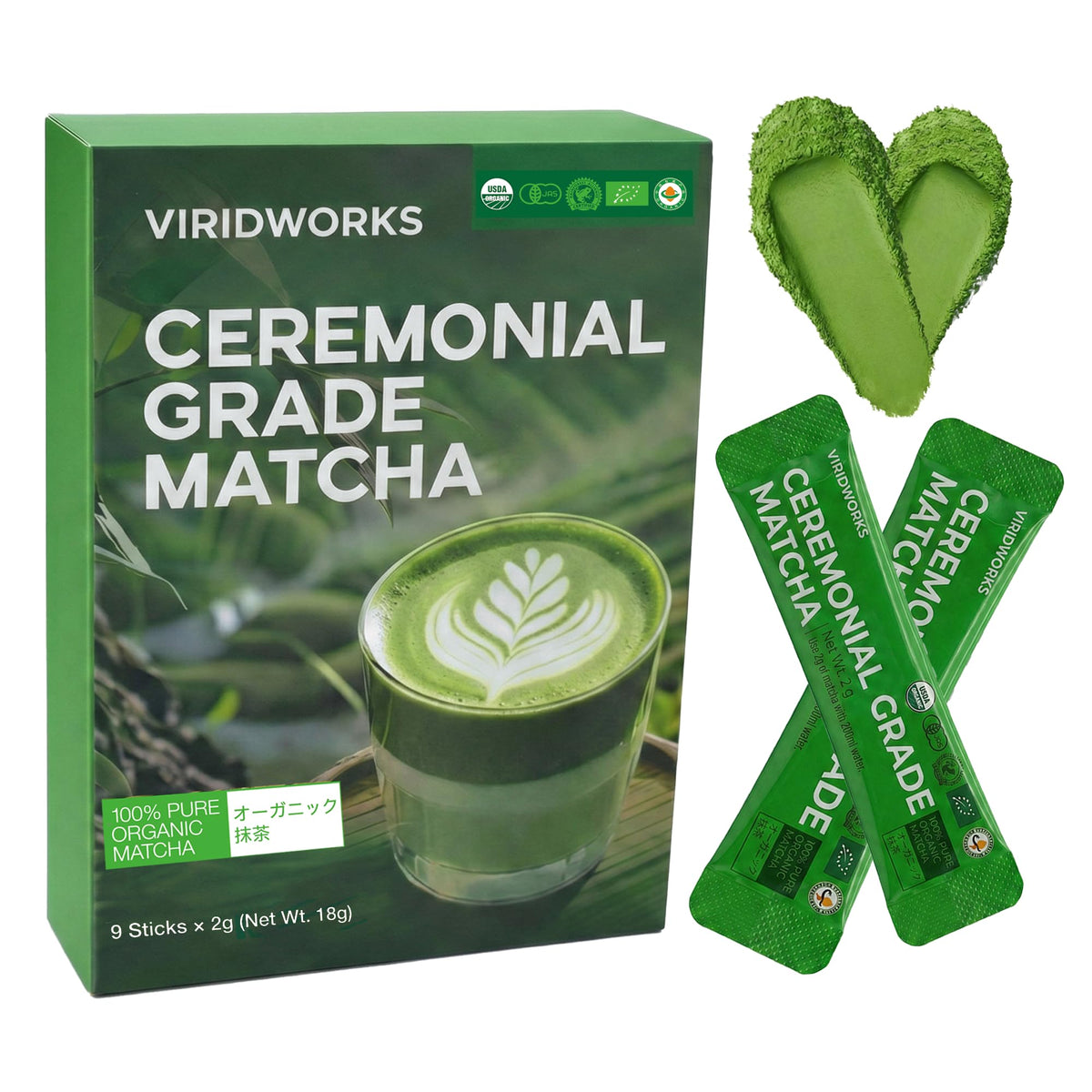 Organic Matcha Packets (0.07 Ounce (Pack of 9))