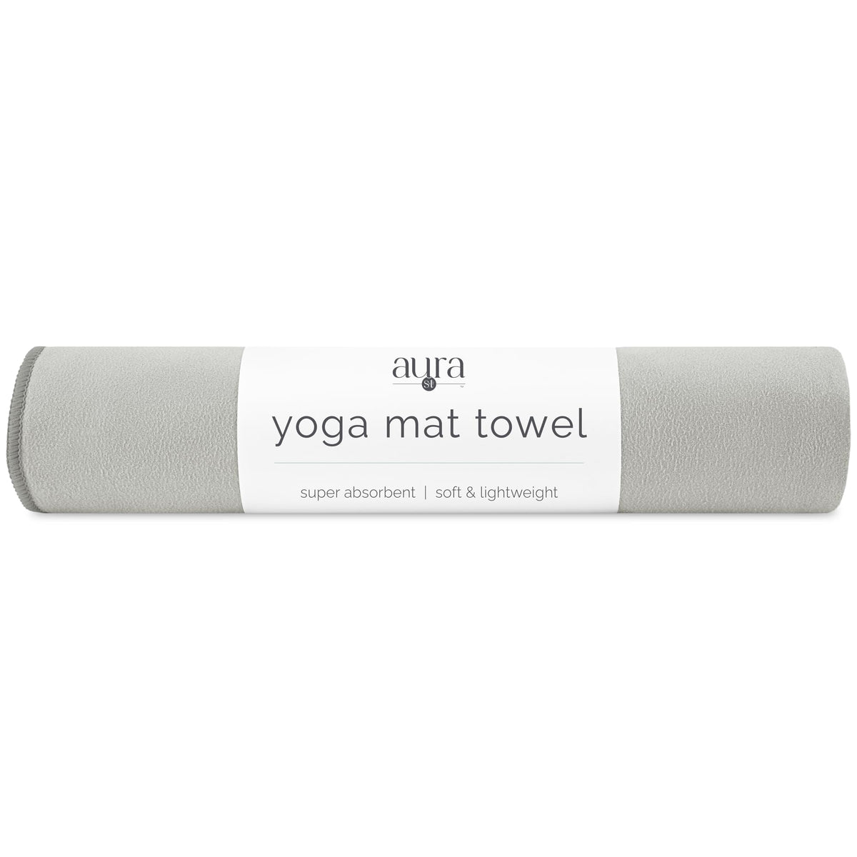 Aura Microfiber Yoga Mat Towel (Grey)