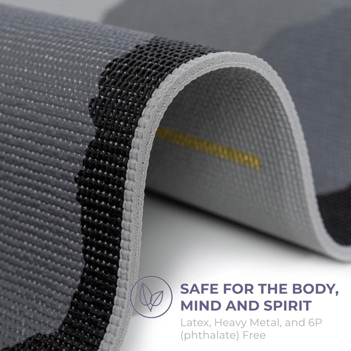 Ascend 6mm Thick Reversible Yoga Mat (Granite - Printed)
