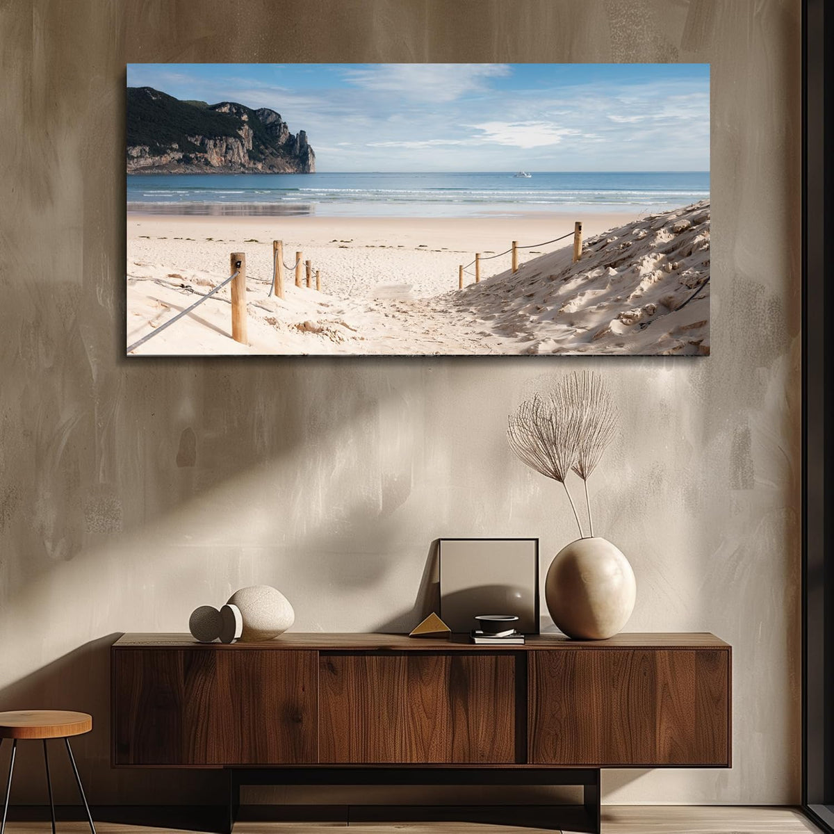 Wall Decor for Living Room Sand Beach Paintings Coastal Wall Art Ocean Pictures Decor Landscape Canvas Prints Bedroom Wall Art Office Artwork Framed Posters Panel Bathroom Home Decor (2Sandb03 / 40"L x 20"W)