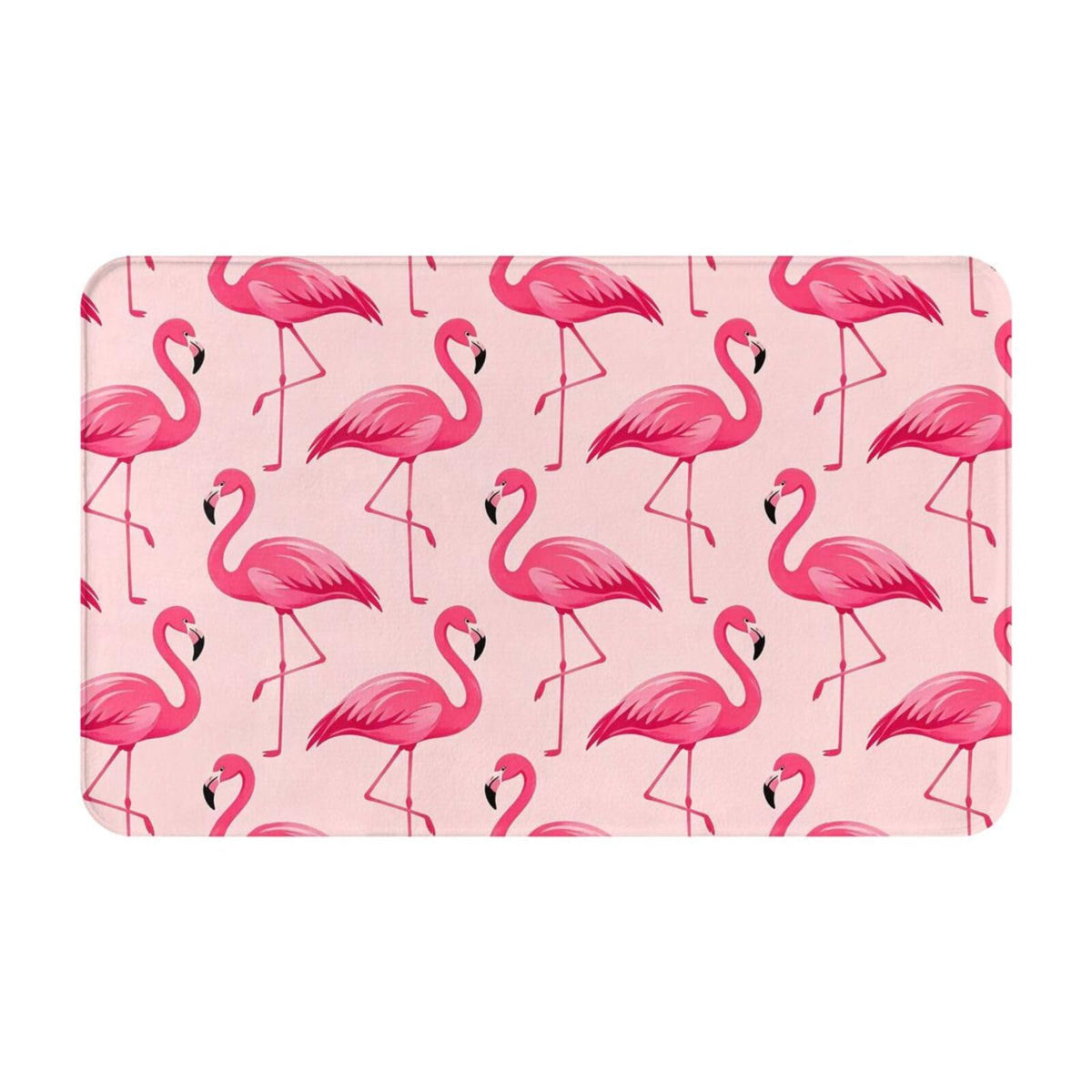 Pink Flamingo Bath Mat Non (1'8" x 2'8" (Rectangular) / Pink Flamingo)