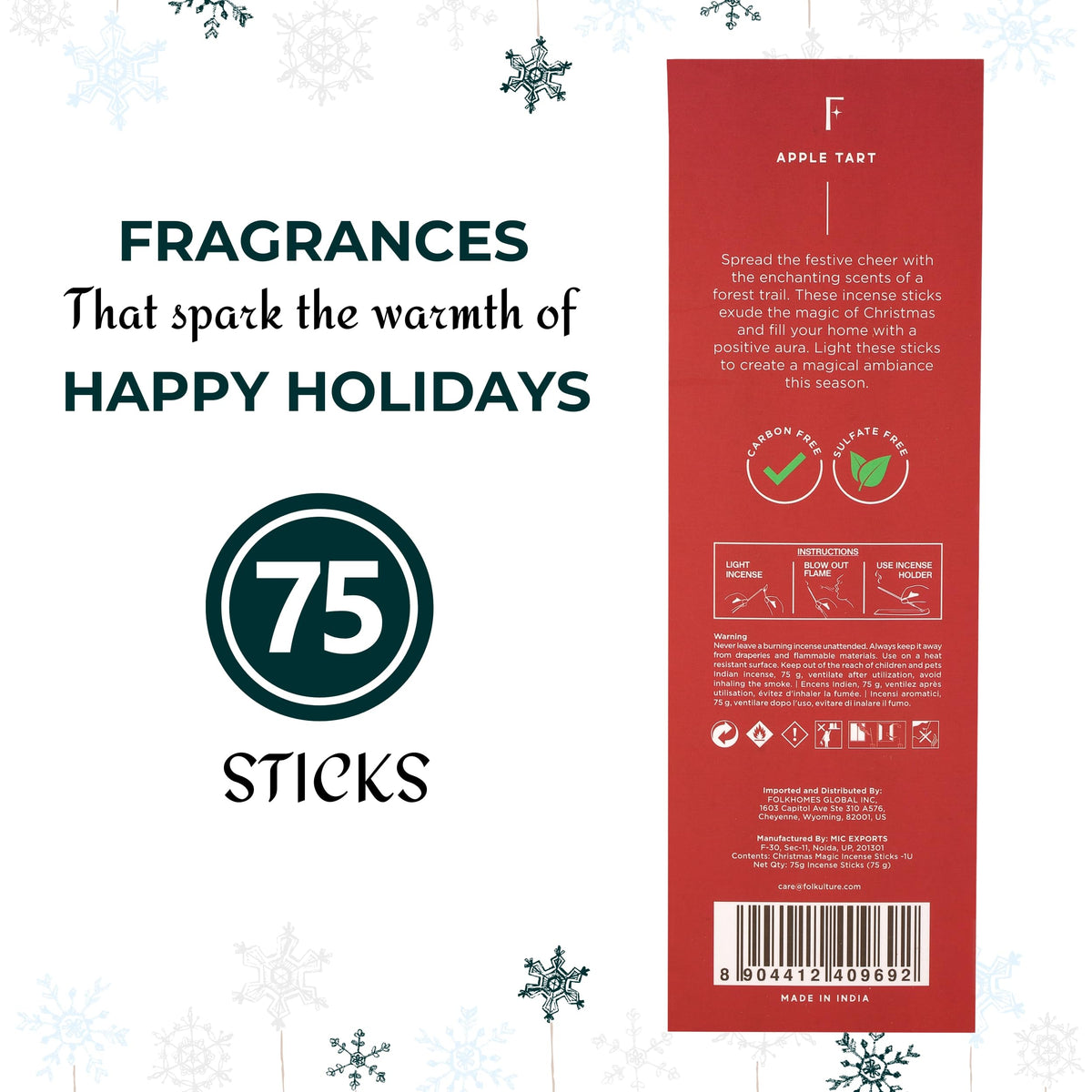 Premium Incense Sticks (Pack of 1 (75 Sticks))