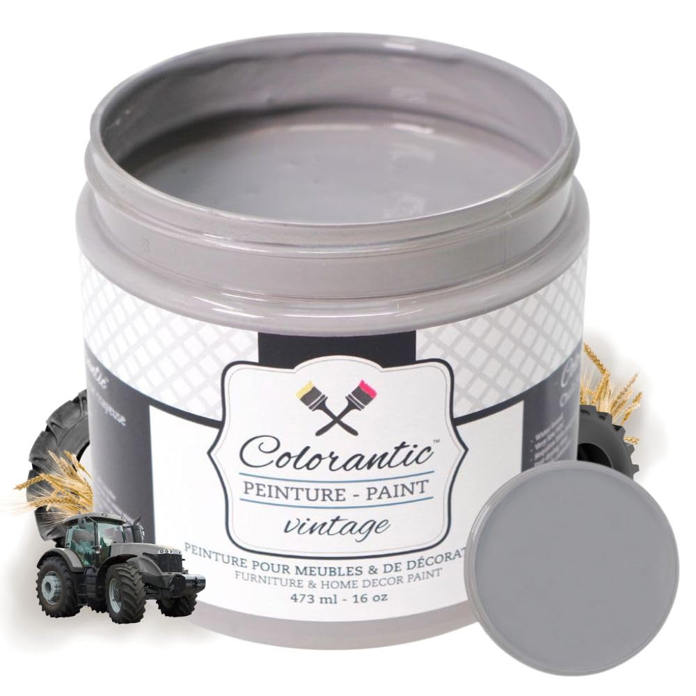 Vintage Furniture Chalk Based Paint for DIY Home Decor Craft Art (Tractor Dust / 16 Fl Oz (Pack of 1))