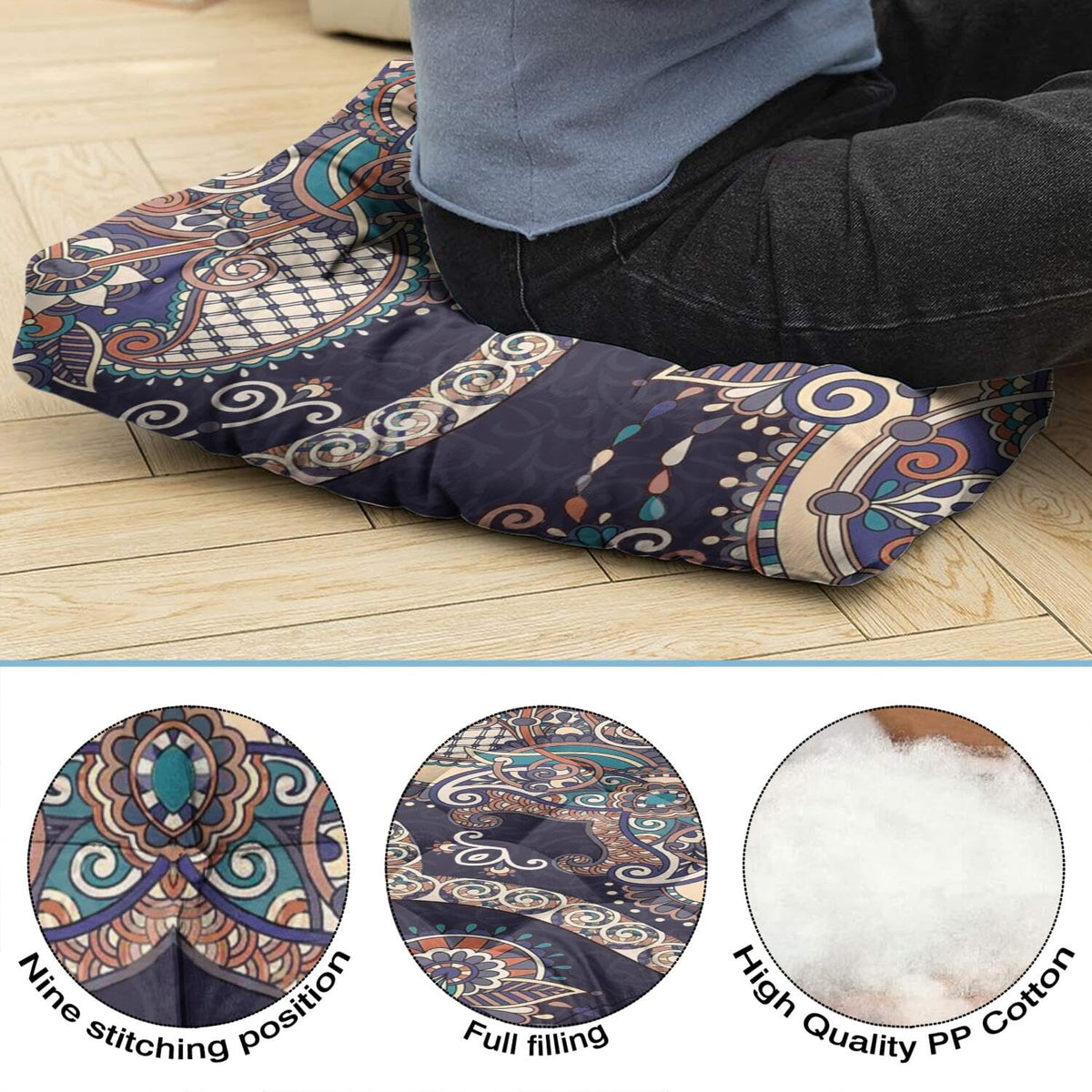 Meditation Cushion (Ancient Totem / Square)