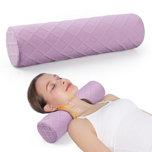 Cervical Roll Pillow (Purple / Large - 4.7" H)