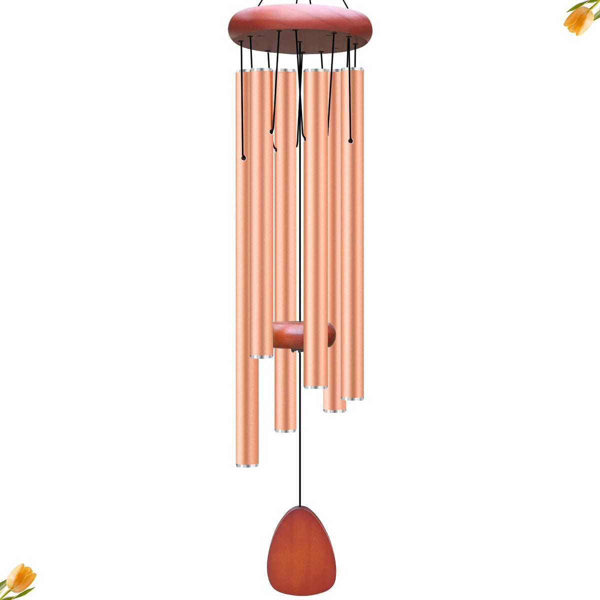 Aluminium Wind Chimes Outside (Rose Gold Wind Chime-36“)