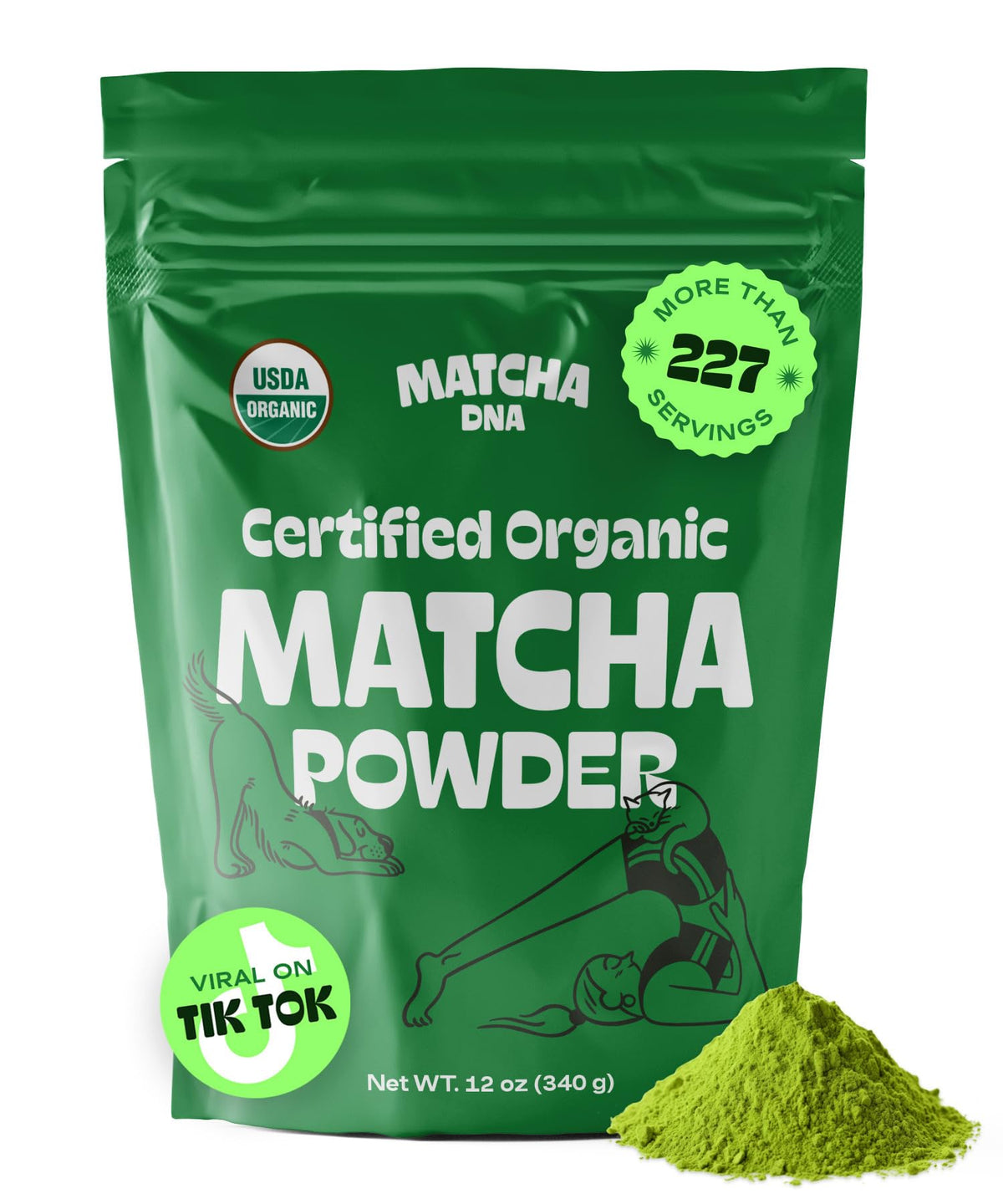 Certified Organic Matcha Powder (Matcha 12oz Bag)