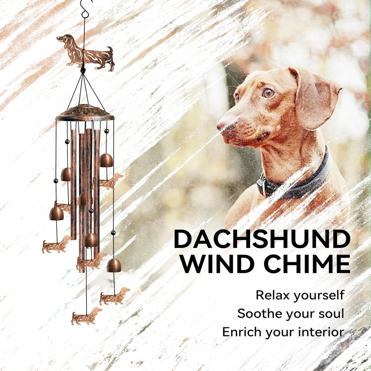 Dachshund Wind Chimes (Copper / Dachshund)