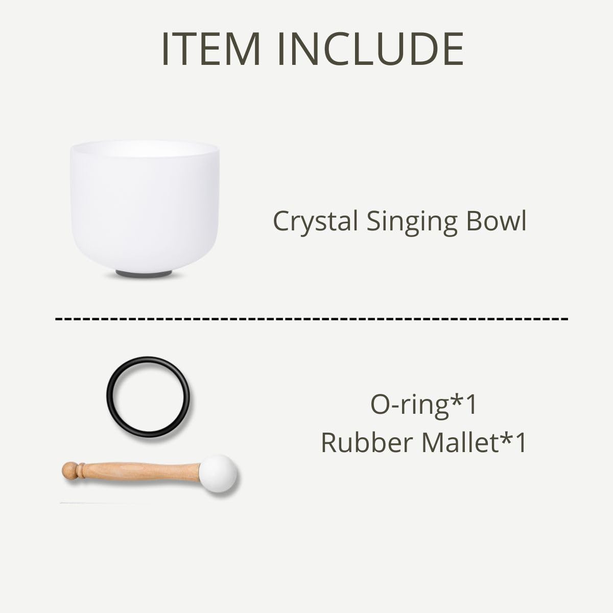 Crystal Singing Bowl 8 Inch White B Note 432Hz (8 Inch B)