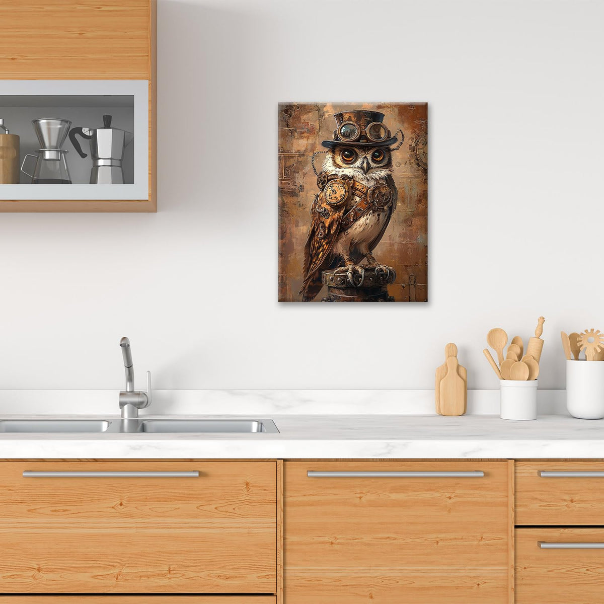Steampunk Wall Art (16"L x 12"W / Steampunk Owl)
