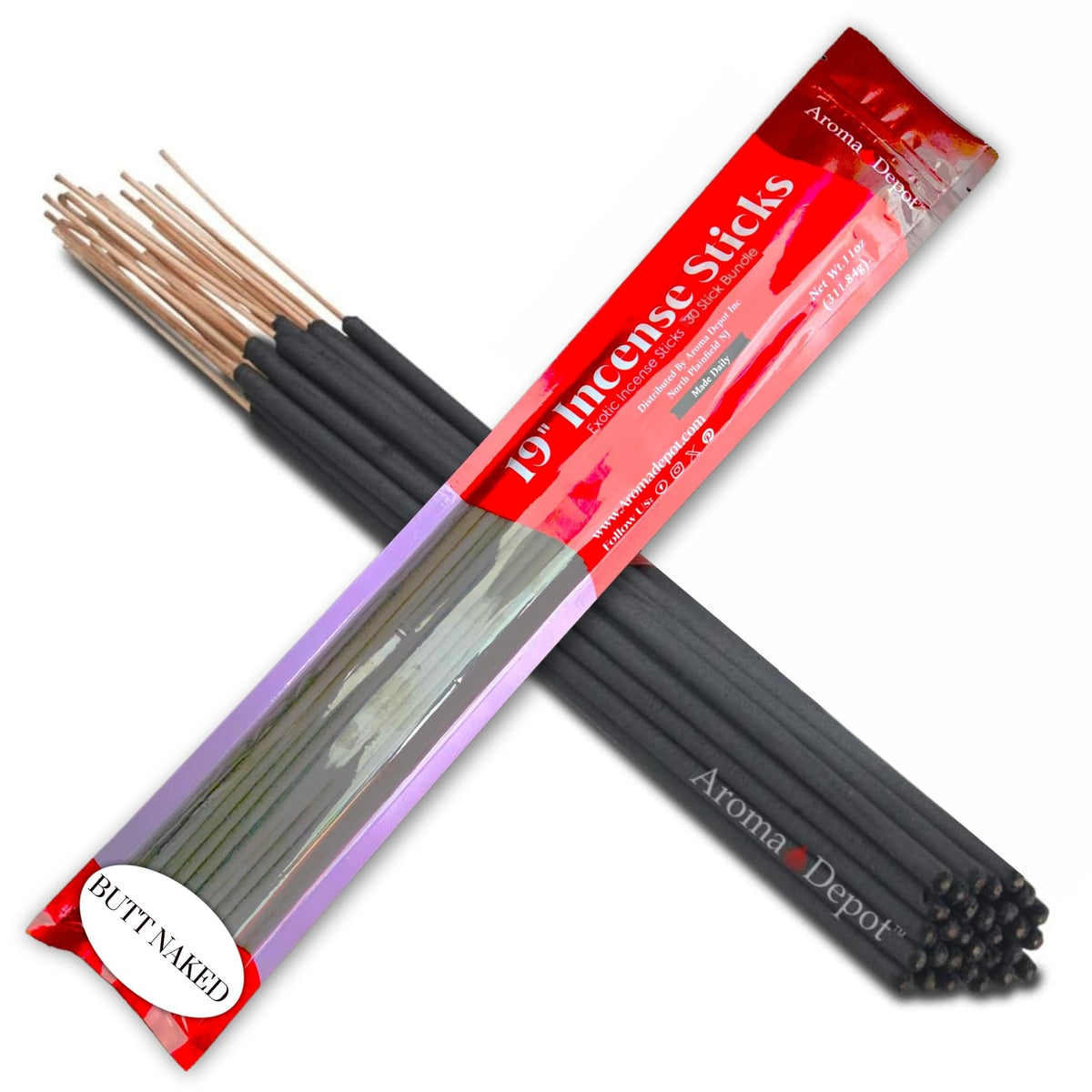 19'' Butt Naked Most Exotic Incense Sticks. One Bundle Approx 27 to 30 Sticks