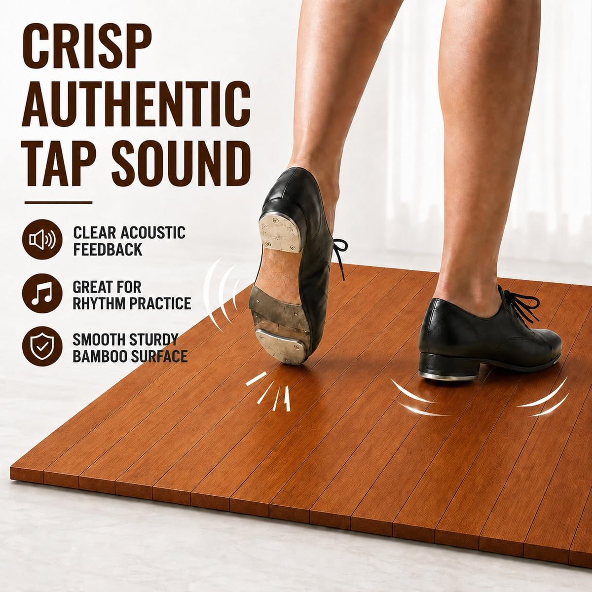 Foldable Tap Dance Floor (Walnut Brown)