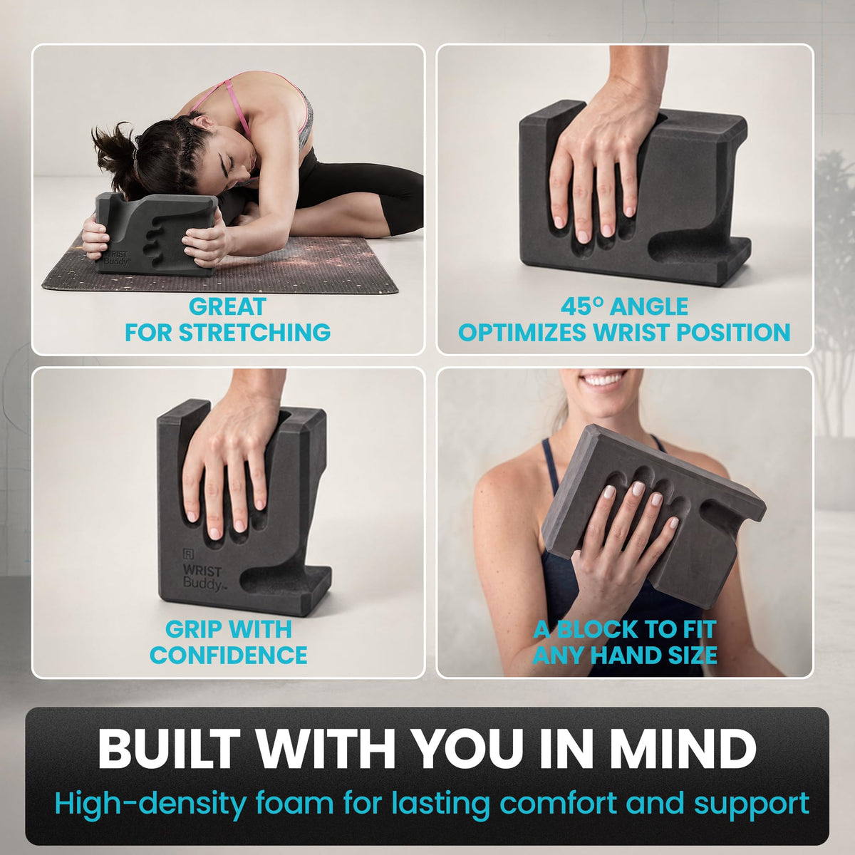 WRISTBuddy® Yoga Blocks 2 Pack (Black)